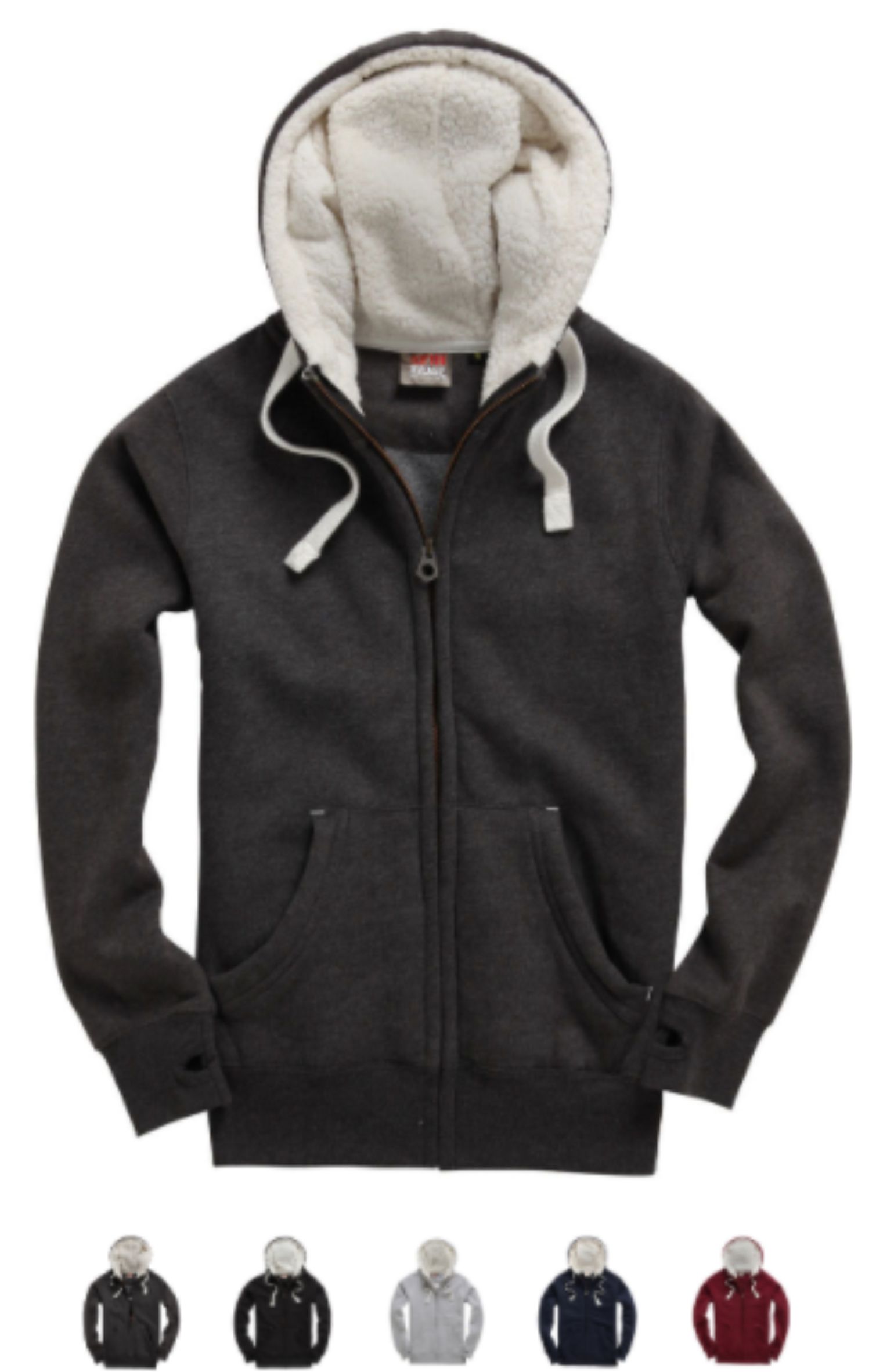 Cottonridge F15 Sherpa Fleece Peach Finish Zip hoodie